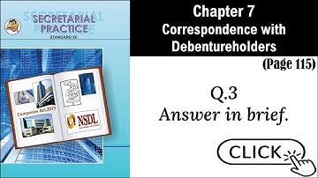 SYJC-SP, Digital Guide, Chapter 7 - Correspondence with Debentureholders, Page 115, Question 3