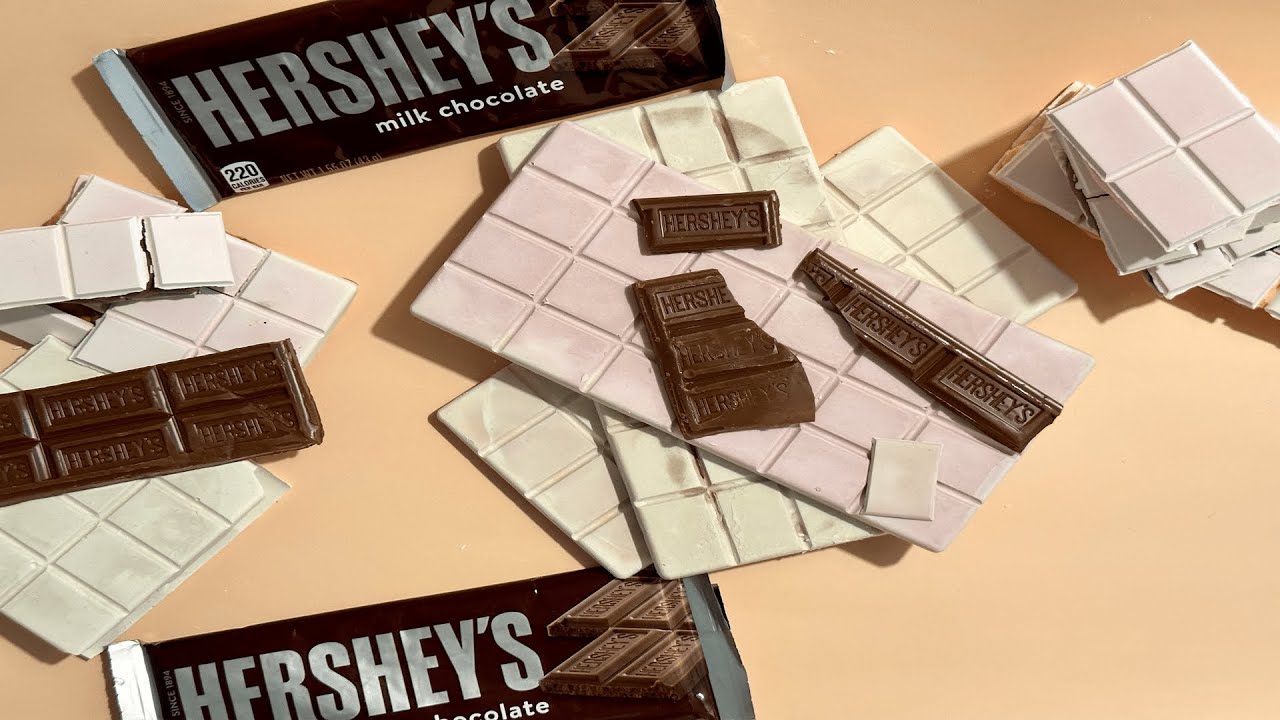 ASMR 🍫 Chocolate bar plaster clay cracking tingles slime crunchy ocd depression relaxing sounds