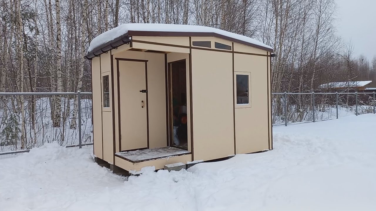 Каркасный хозблок. Стоимость постройки. Закончил. - YouTube