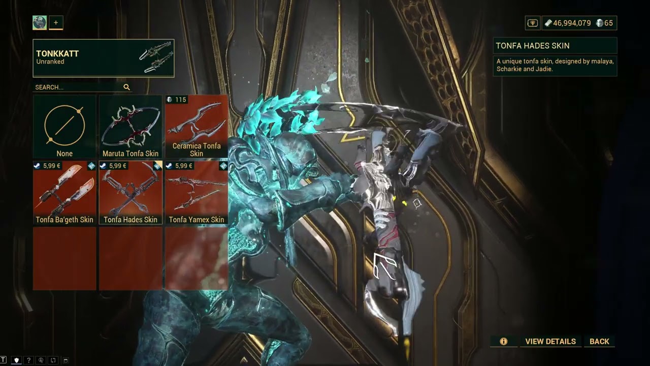 Warframe TONKKATT Skin bug