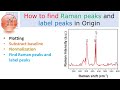 How to find Raman peaks and label peaks in Origin