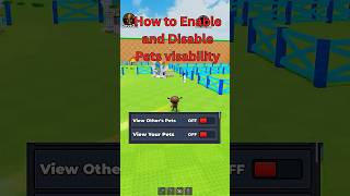 How to Enable and Disable Pets Visability in Steal An Egg! #roblox #gameplay #games