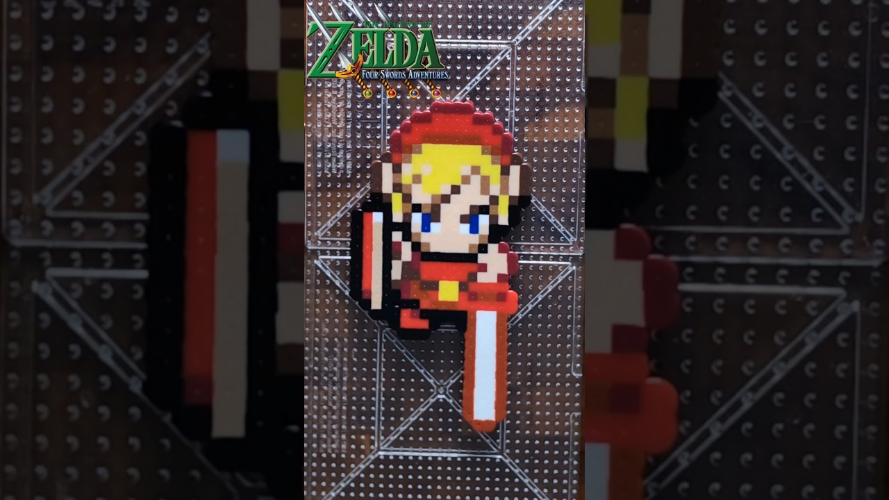 Four Swords Adventures: Red Link - Perler Bead Timelapse