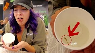 SHE FOUND A FISH IN HER DRINK!!