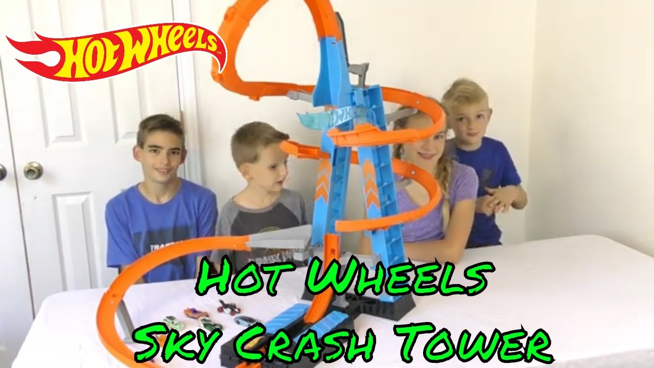 Hot Wheels Sky Crash Tower Track Set - YouTube