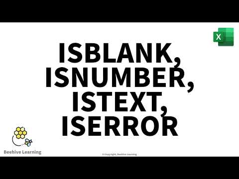 Using the ISBLANK, ISNUMBER, ISTEXT, and ISERROR Functions in Excel