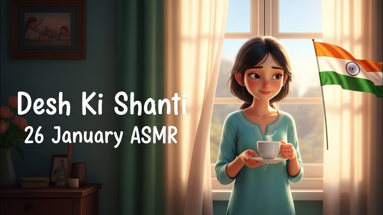 26 January School Morning 🇮🇳 | Ghibli Style ASMR | Peaceful Patriotic Vibes
