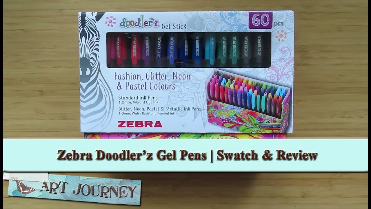 Zebra Doodlerz Glitter Gel Stick Pens