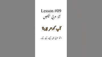 lesson 09 Learn Arabic In Urdu | Learn Arabic  #arabic #learn #learnarabic #learning #shorts #video