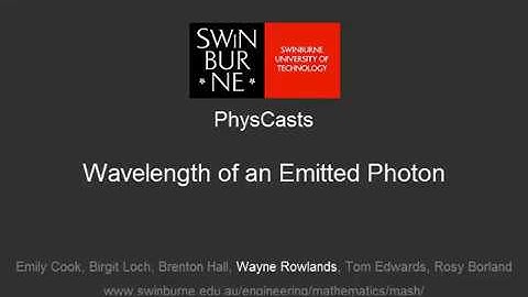 Wavelength of an emitted photon (PhysCasts)