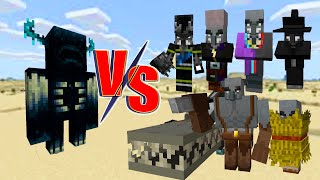 Warden VS Illage and Spillage in Minecraft