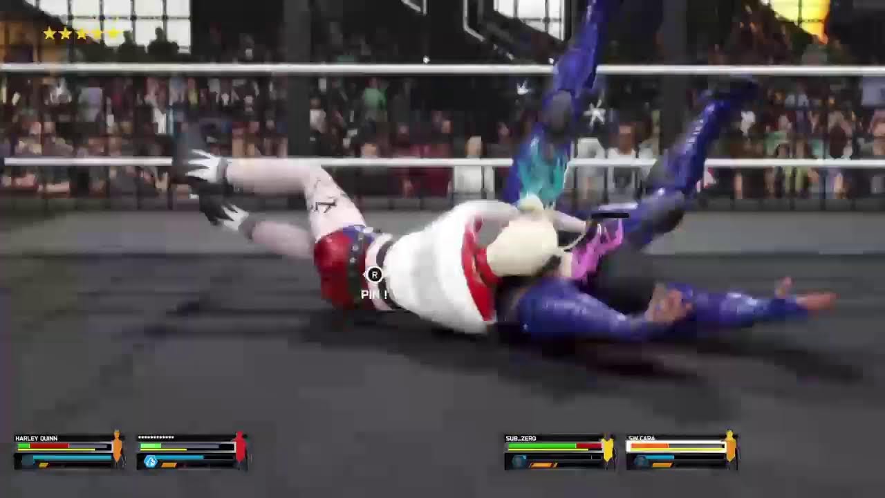 Wwe 2k25 torneio Harley quinn sin cara brock lesnar Lebron James Sub_zero Mr beast