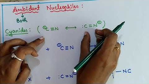 11. Nucleophilic Substitution Reaction. Ambident Nucleophiles examples and reactions. Haloalkanes