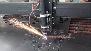 CNC PLASMA Powermax 45XP cutting 3 mm steel sheet diy