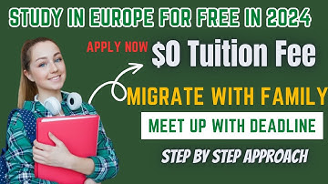 No Tuition, No Application, No IELTS, Apply Now, Study In Europe For Free in 2024