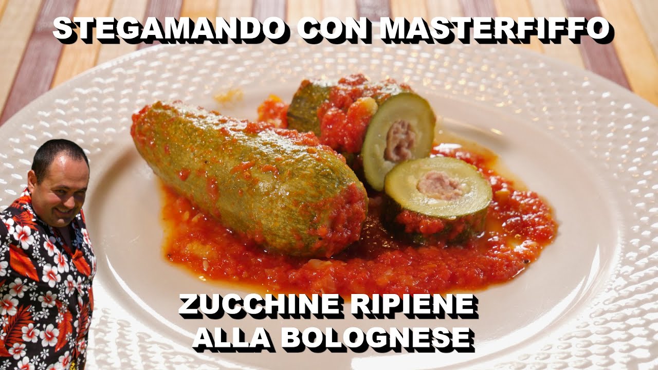 ZUCCHINE RIPIENE ALLA BOLOGNESE. Le zucchine bolognesi ripiene di Pork Valley. Piatto estivo.