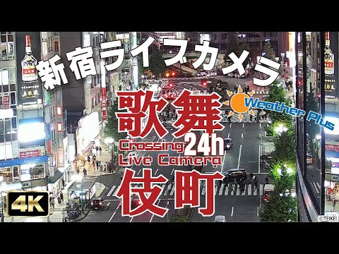 【24Ｈ：LIVE】東京 新宿 歌舞伎町 交差点 ライブカメラ  / Tokyo  Shinjuku Kabukicho Live Camera【テイケイ屋上カメラ】　#靖国通り #４K #歌舞伎町