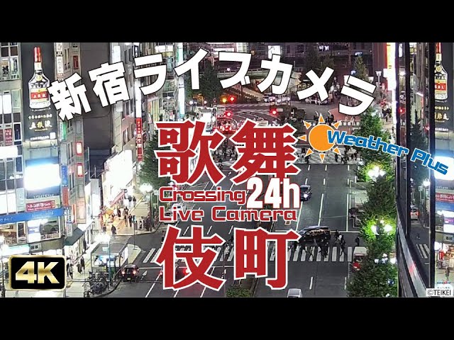 24H：LIVE】東京 新宿 歌舞伎町 交差点 ライブカメラ / Tokyo
