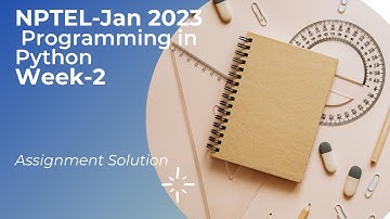 Programming in Python Week 2 Assignment Solution|| Nptel Jan 2023