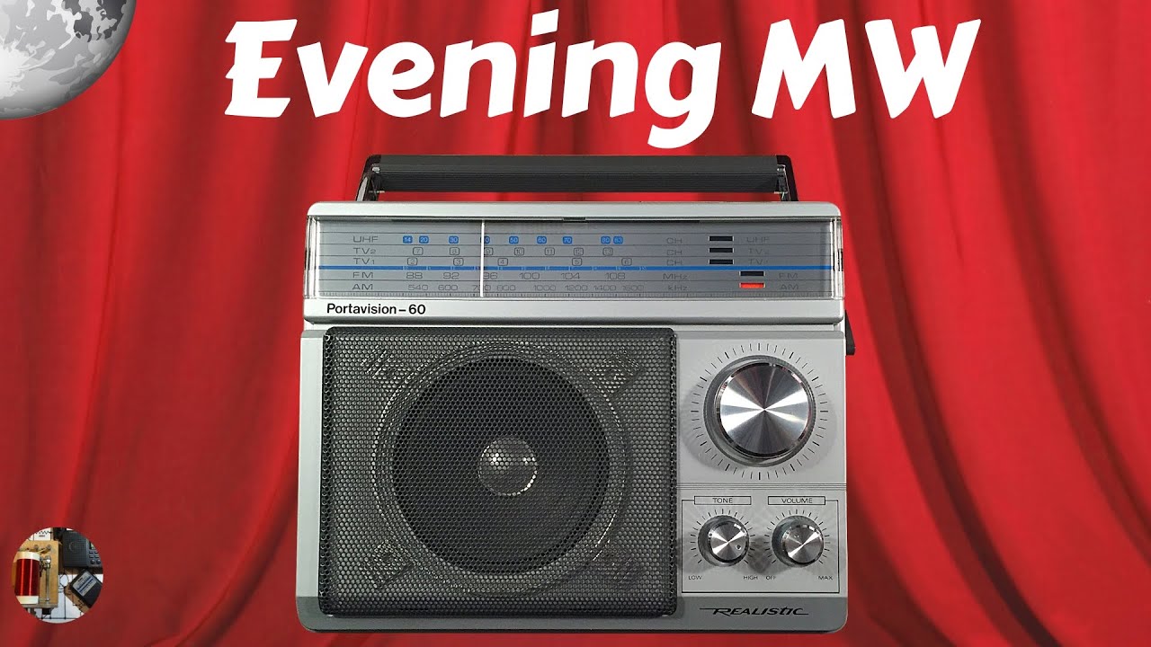 Realistic Portavision-60 AM FM TV Radio Evening MW - YouTube