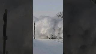 Train Smashing Snow #shorts