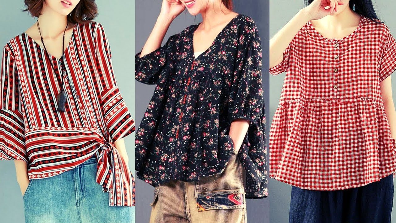 Latest Loose Tops Design, Loose Fitting Tops Blouses