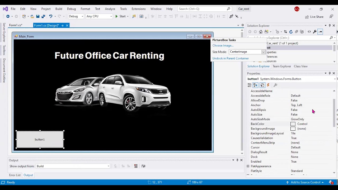 Car Renta system c# : Part 1 - YouTube
