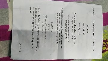 VBU B.ED Question paper of knowledge and curriculum