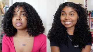 3 month wash day routine update w/ curlsqueen curly clip ins