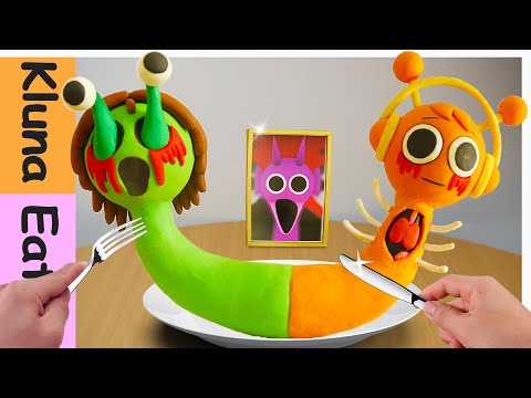 Crazy( Green & Oren) menu food! | ASMR Klunatik Classic
