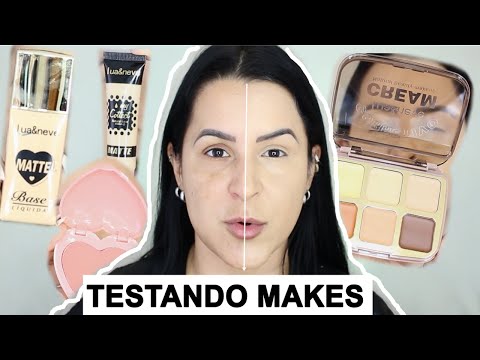 TESTANDO MAKES BARATINHAS - UMA MAKE UMA MARCA LUA NEVE