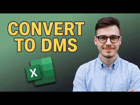 How to Convert Decimal Degrees to Degrees Minutes Seconds in Excel [Updated 2026]