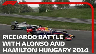F1 2014 HUNGARIAN GP → RECREATING RICCIARDO BATTLES WITH ALONSO AND HAMILTON