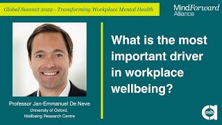 What is the most important driver of workplace wellbeing?