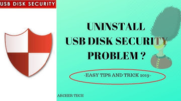 How to uninstall USB Disk Security SIMPLE AND EASY