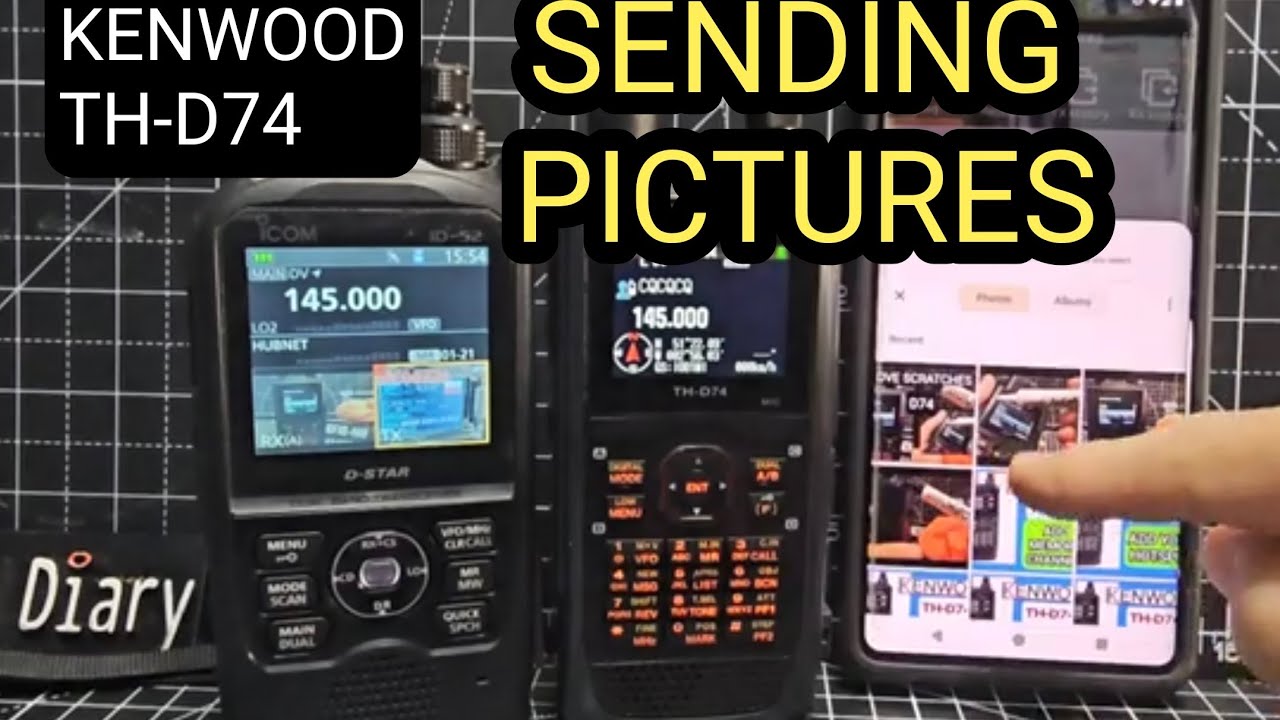 KENWOOD D74 & ICOM ID-52 SEND PICTURES - FULL SET UP - YouTube