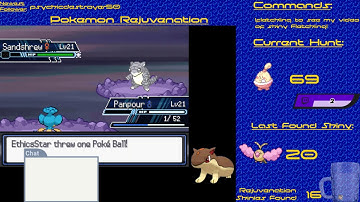 Pokémon Rejuvenation Shiny Sandshrew in 70 Random Encounters