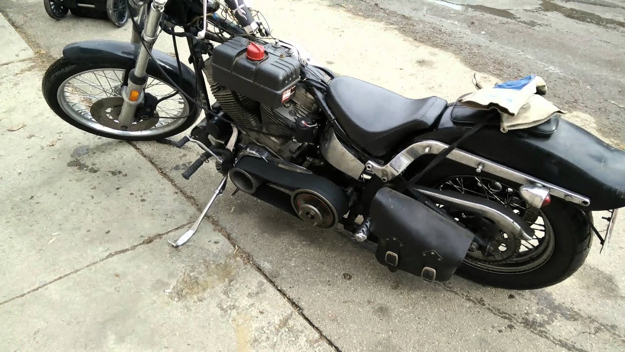 Harley softail BDL open belt YouTube