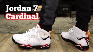 Jordan 7 Cardinal Review and On Foot