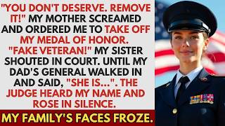 Family Mocked Me In Court, Took Off My Honor Medal   Until My Dad's General Walked In