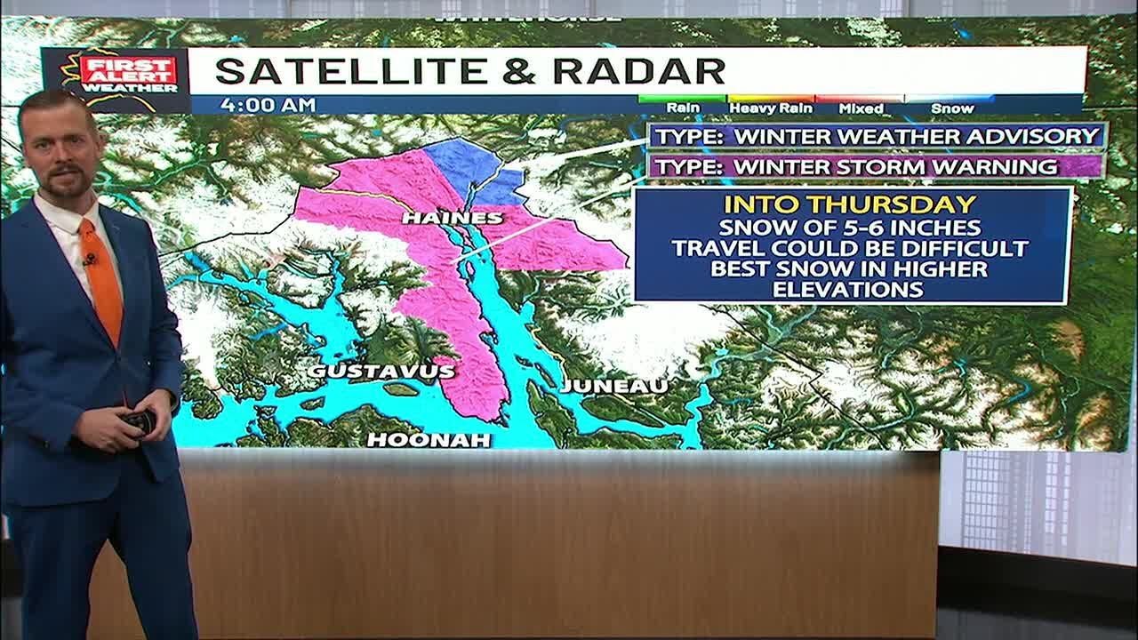 Ongoing winter weather for Western Alaska, with high winds in Southeast