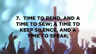 A Time For Everything | Ecclesiastes 3:1-8