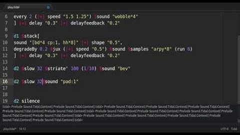 Live coding music with Tidal