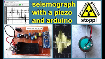 sensitive seismograph / seismometer with a piezo and arduino - Seismograph mit Arduino