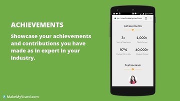 Personal vCard Templates - Achievements