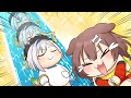 【手描き】モンハンでおかんプレイを炸裂させるかなたん【天音かなた/戌神ころね/ホロライブ切り抜き】