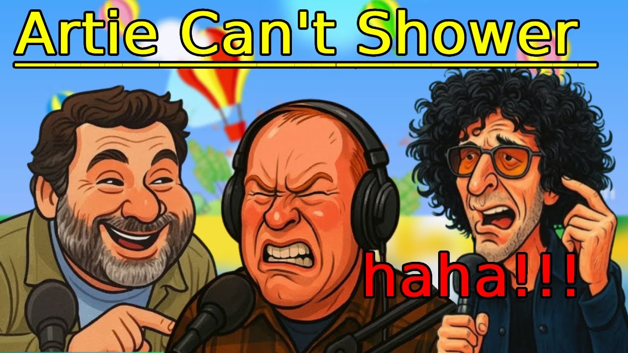 Howard Stern - Artie Can't Fit In His Shower So Doesn't Wash, Face Painting with Richard and Sal