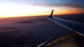 Lufthansa Cityline Embraer 190 - amazing sunrise on our way to Frankfurt