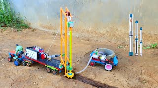 Borewell drilling machine | Submersible water pump | diy tractor | Science project by Make Toys 1,372,637 views 2 months ago 5 minutes, 4 seconds