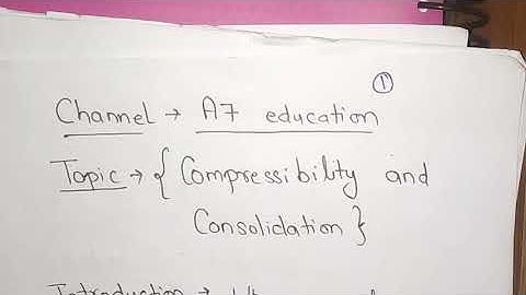 Compressibility and Consolidation || Primary consolidation | Secondary consolidation | Compaction
